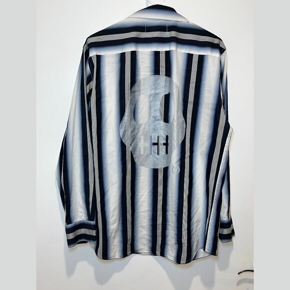 NWT Anitya Fantôme  Button Down Shirt Men’s Y2k 2000s Skull Logo Size L $287 - Picture 2 of 10